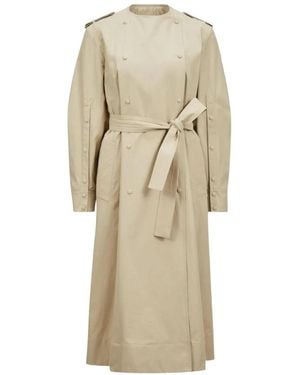 Moncler Belted Coats - Neutro