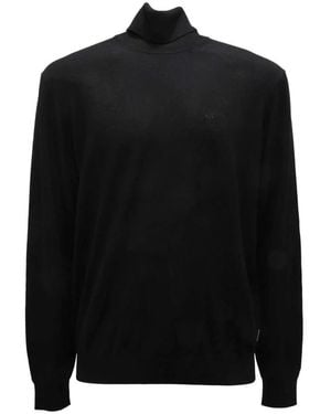 Armani Rollkragenpullover Dolcevita Exchange Schwarz