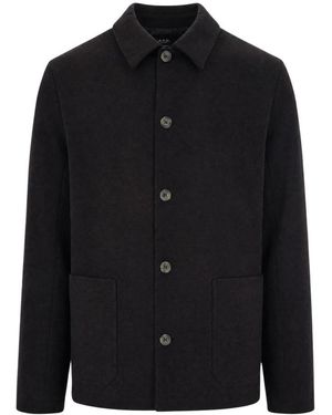 A.P.C. Einfache Wolljacke - Schwarz