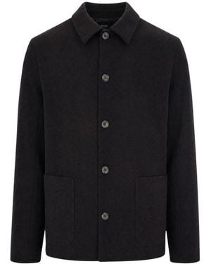 A.P.C. Jassen ,Bruin ,Wol Simple Wool Jacket - Zwart