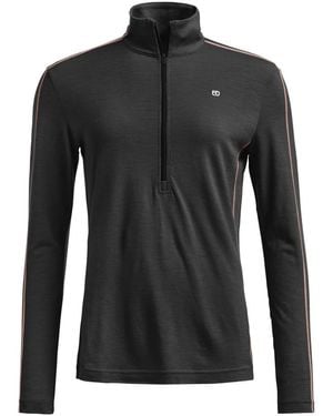 Ortovox 185 Rock'N'Wool Zip Neck - Schwarz