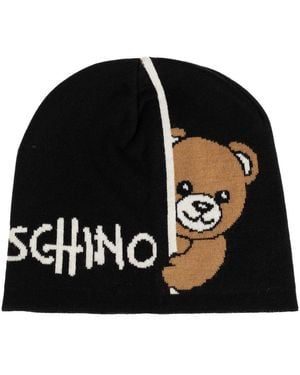 Moschino Mütze Mit Logo - Schwarz
