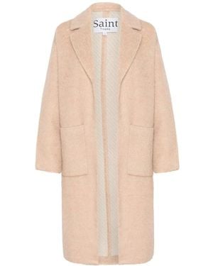 Saint Tropez Single-Breasted Coats - Natural