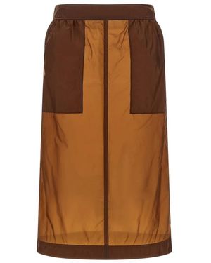 Saint Laurent Kokerrok Van Nylon - Bruin