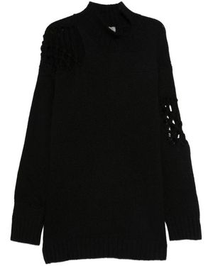 Yohji Yamamoto Schwarzer Pullover Hlk13189