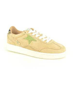 Boax Studio Schoenen ,Bruin ,Denim Camel Daim Sneaker N. Dz - Metallic