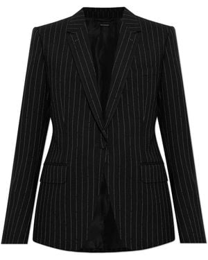 Tom Ford Pinstripe Seidenblazer - Schwarz