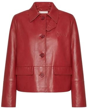 Zadig & Voltaire Leather Jassen - Rood