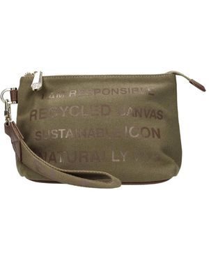 V73 Tassen ,Groen ,Leer Beautycase Van Stof En Imitatieleer