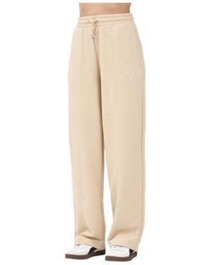 PUMA Straight Trousers - Naturel