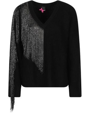 Pinko V-Neck Knitwear - Negro