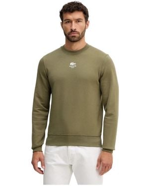 Lacoste Bedruckter Fleece-Sweatshirt - Grün