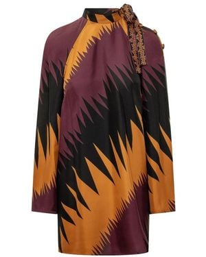 PUCCI Kleedjes ,Veelkleurig ,Polyester Abito Silk Twill - Bruin
