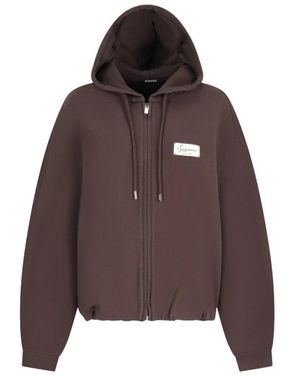 Jacquemus Hoodies & Sweatvesten ,Bruin ,Katoen Le Hoodie Montaigne