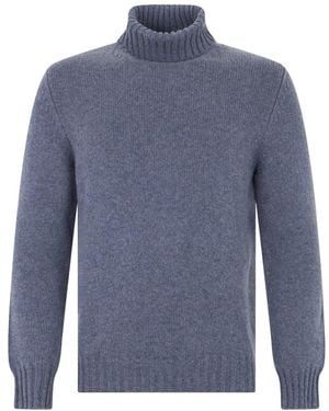 Fedeli Trui Met Hoge Hals - Blauw
