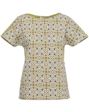Marella Tops ,Veelkleurig ,Linea Emme T-Shirt - Naturel
