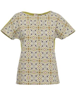 Marella Tops ,Veelkleurig ,Linea Emme T-Shirt - Naturel