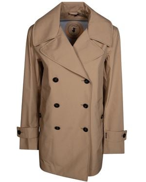 Save The Duck Double-Breasted Coats - Brown