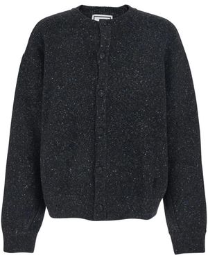 WOOYOUNGMI Cardigan Mit Rundhalsausschnitt Und Logo-Detail - Schwarz