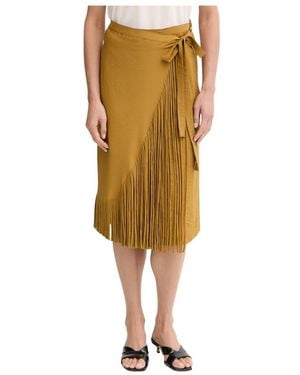 Pinko Rokken ,Bruin ,Nylon Bacedasco Rok - Geel