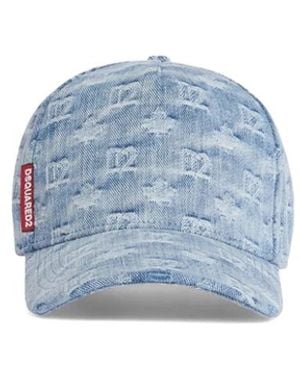 DSquared² Accessoires ,Blauw ,Denim Baseball Cap Denim D2