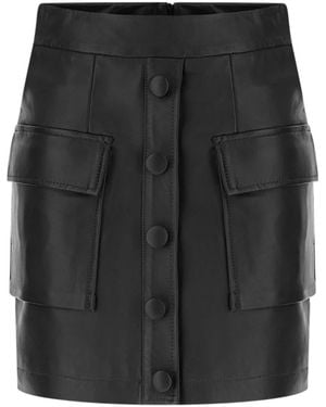 EMMA & GAIA Rokken ,Zwart ,Leer Leren Rok