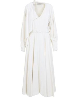 Alberta Ferretti Kleedjes ,Wit ,Satijn Enver Satin Jurk