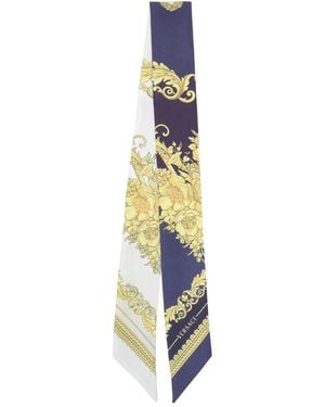 Versace Seiden-Bandeau-Schal - Blau