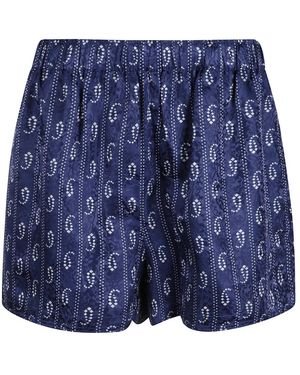 Tory Burch Nachtkleding ,Blauw ,Paisley Zijden Shorts