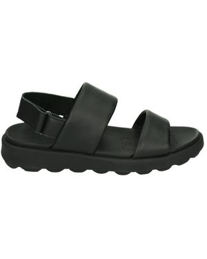 Geox Schwarze Ledersandalen Stilvolles Modell