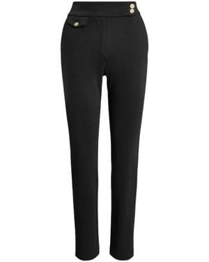 Ralph Lauren Broeken ,Zwart ,Nylon Slim-Fit Broeken