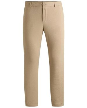 BOSS Slim-Fit Trousers - Natural