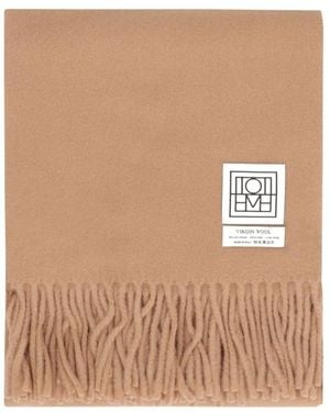 TOTEME Fringed Virgin Wool Schal - Braun