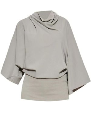 Rick Owens Top With A Decorative Neckline - Grey
