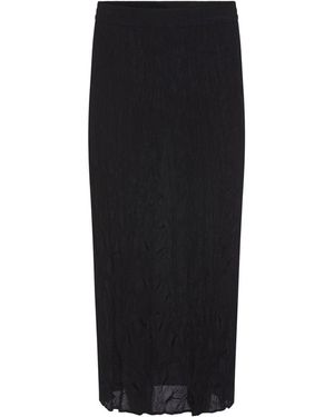 Heartmade Seidenrock Midi Schwarz