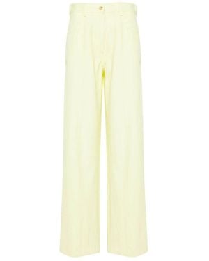 forte_forte Wide Trousers - Yellow
