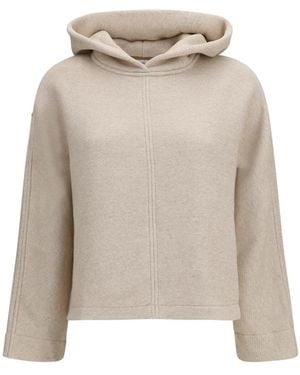 Max Mara Hoodies & Sweatvesten ,Katoen Hooded Sweatshirt - Grijs