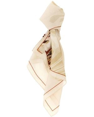 Brunello Cucinelli Zijden Sjaal Met Abstracte Print - Metallic