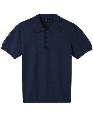 A.P.C. Polo Shirts - Blauw