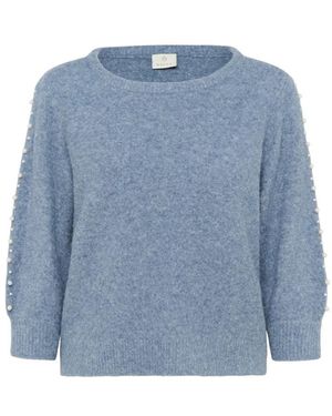 Kaffe Round-Neck Knitwear - Azul
