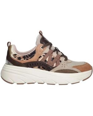 Twinset Leder-Laufschuhe - Braun