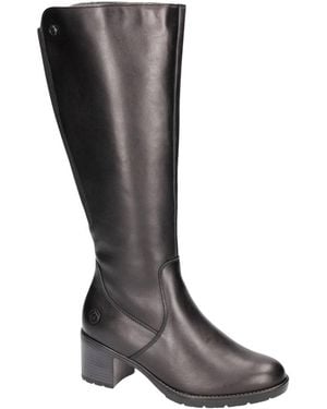 Remonte Hoher Lederstiefel - Schwarz