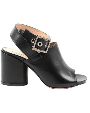 Dee Ocleppo Elegante High Heel Ledersandale - Schwarz