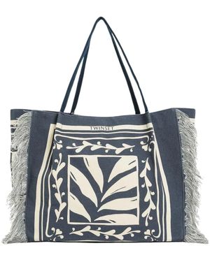 Twinset Tote Bags - Blu