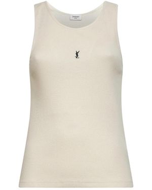 Saint Laurent Tank Top - Natural