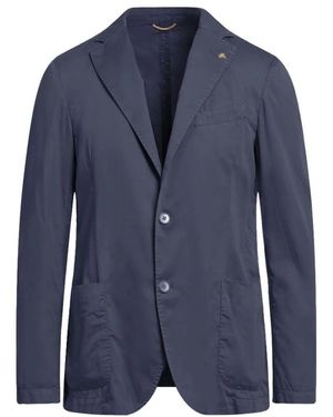 AT.P.CO Blaue Baumwollblazer Mit Klassischem Kragen