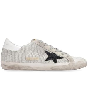 Golden Goose Super-Star Leren Lage Sneakers - Grijs