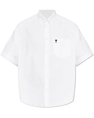 Ami Paris Short Sleeve Shirts - Blanco