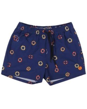 Save The Duck Zwemkleding Met Verstelbare Taille - Blauw