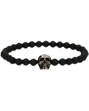 McQueen Skull Beaded Armband - Zwart